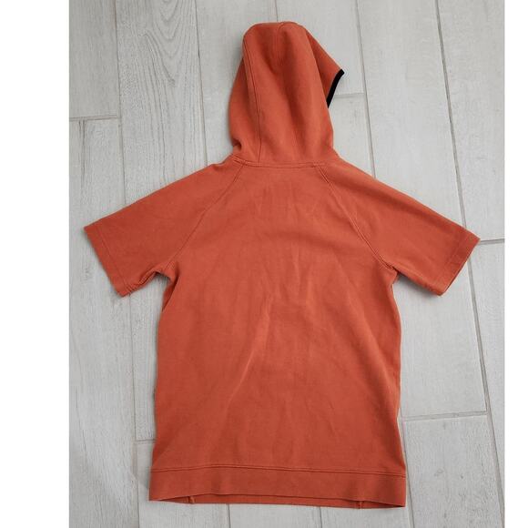 Old Navy Active Boys Size XL 14/16 Hoodie Shirt With Pockets Orange Black - Picture 4 of 6